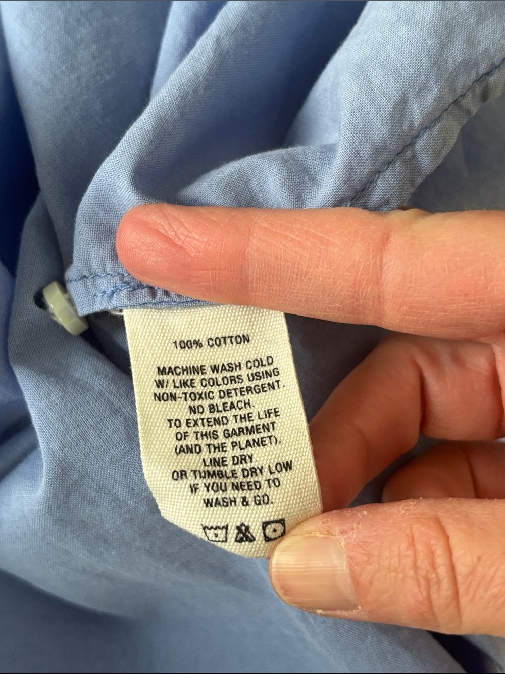 Alex Mill Blake Ruffle Shirt In Cotton Voile In Coastal Blue S - Picture 9 of 11